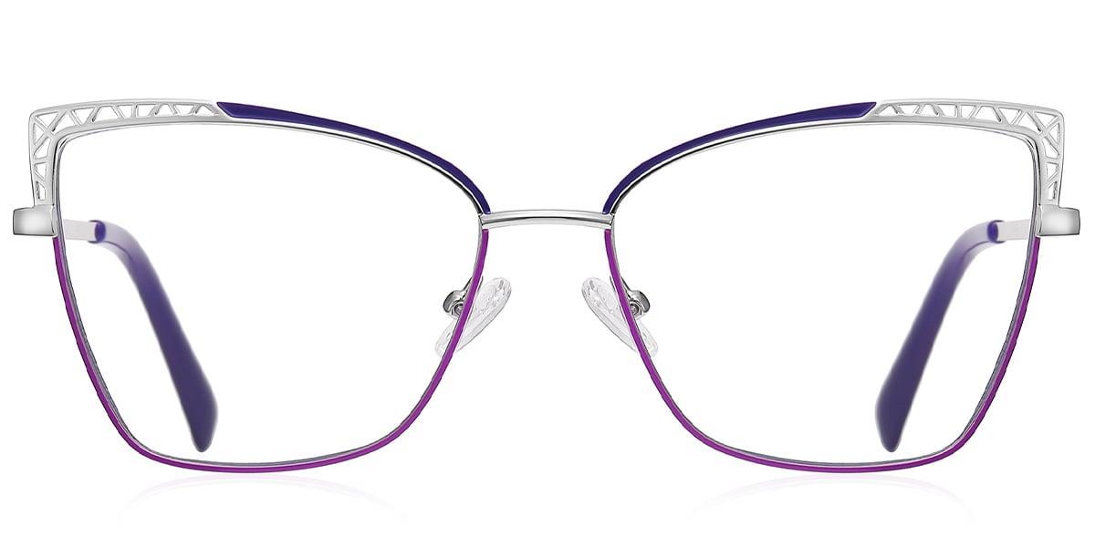 Square Reading Glasses pattern-purple