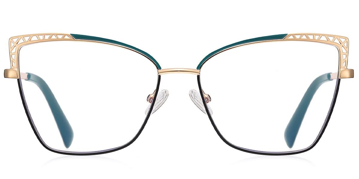 Square Reading Glasses pattern-green