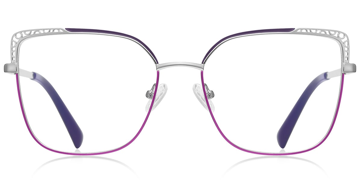 Square Reading Glasses pattern-purple