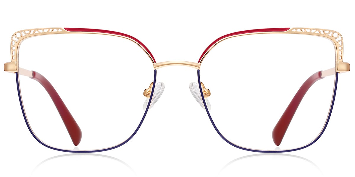 Square Reading Glasses pattern-red