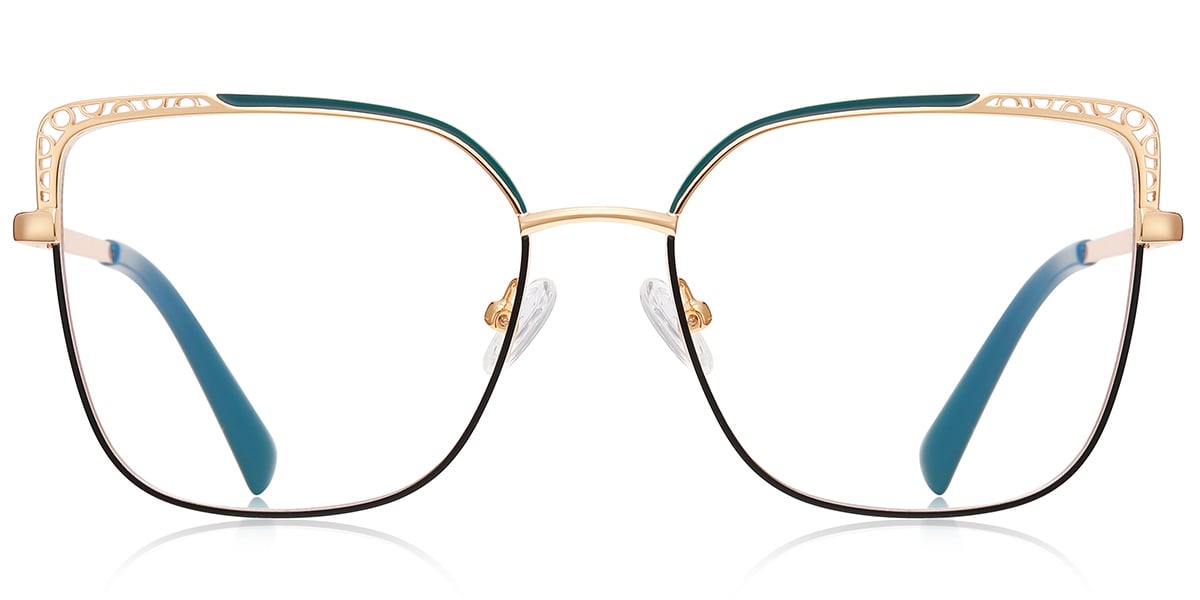 Square Reading Glasses pattern-green