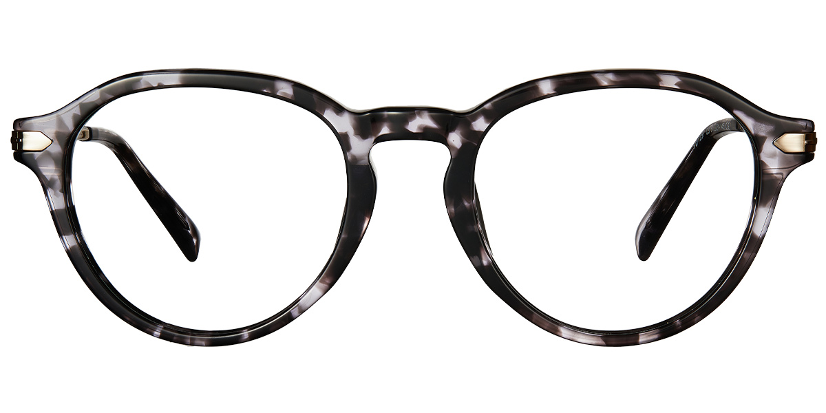 Acetate Geometric Reading Glasses pattern-black