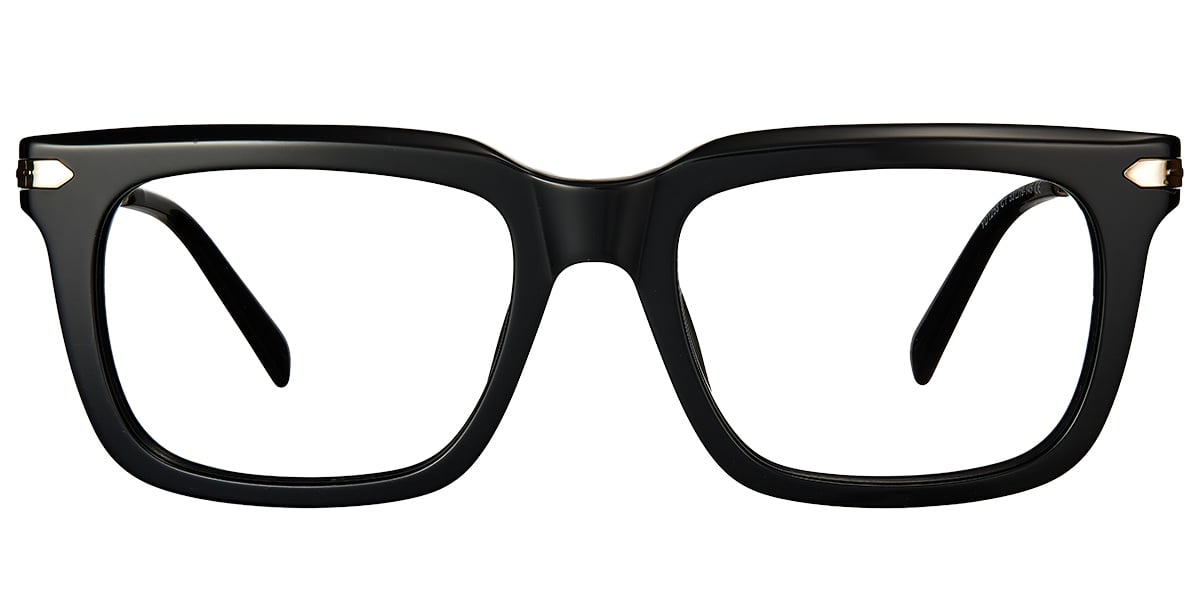 Acetate Rectangle Reading Glasses black