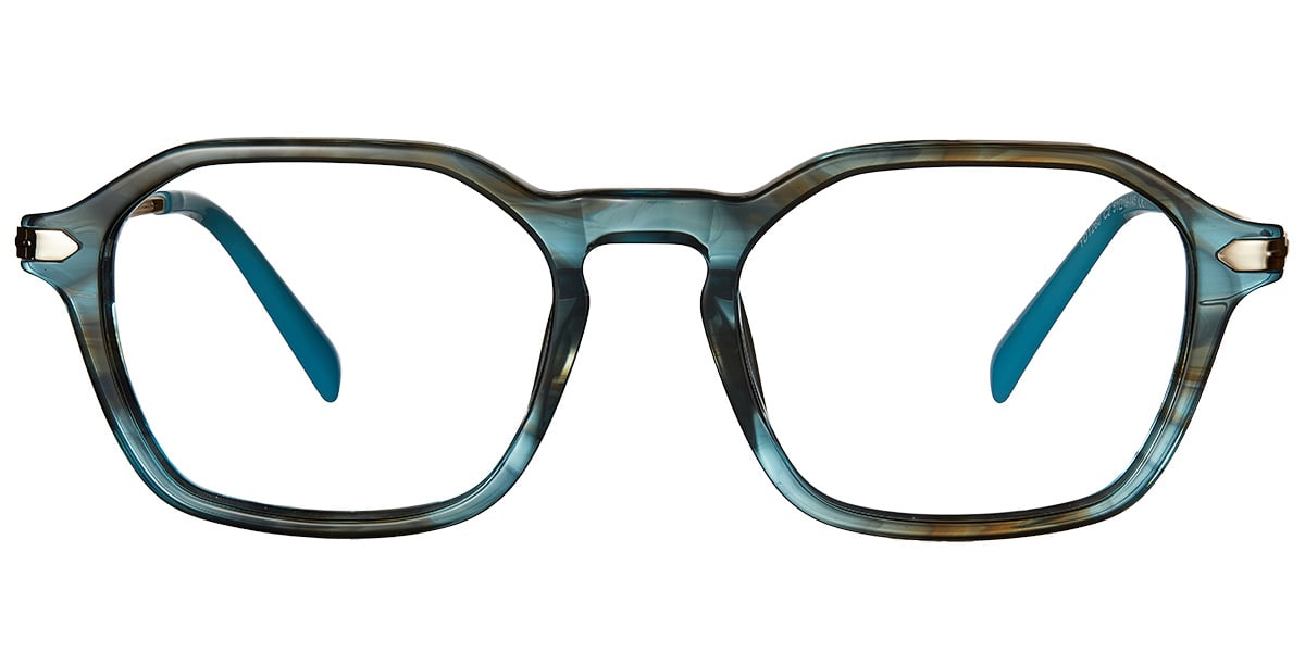 Acetate Square Reading Glasses pattern-blue