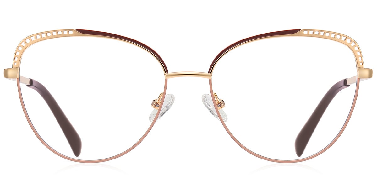 Geometric Reading Glasses pattern-brown