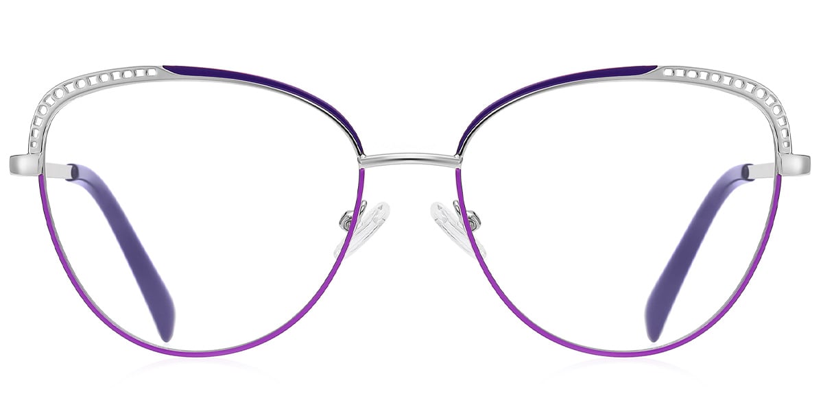 Geometric Reading Glasses pattern-purple