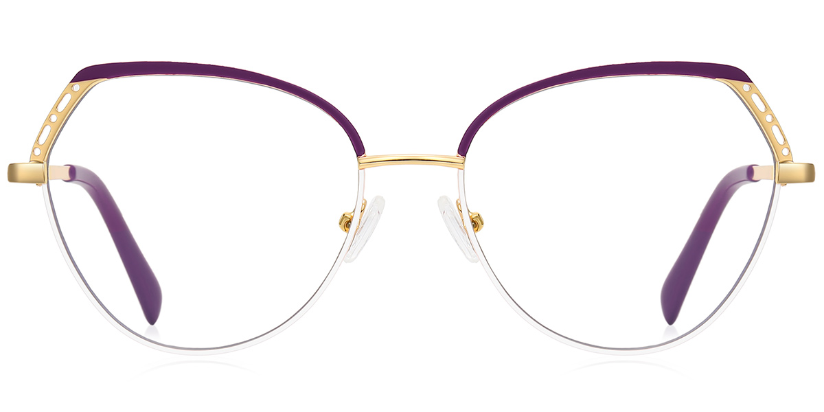 Geometric Reading Glasses pattern-purple