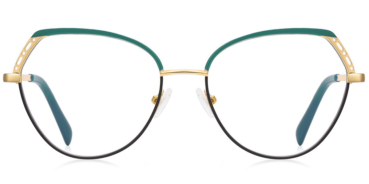 Geometric Reading Glasses pattern-green