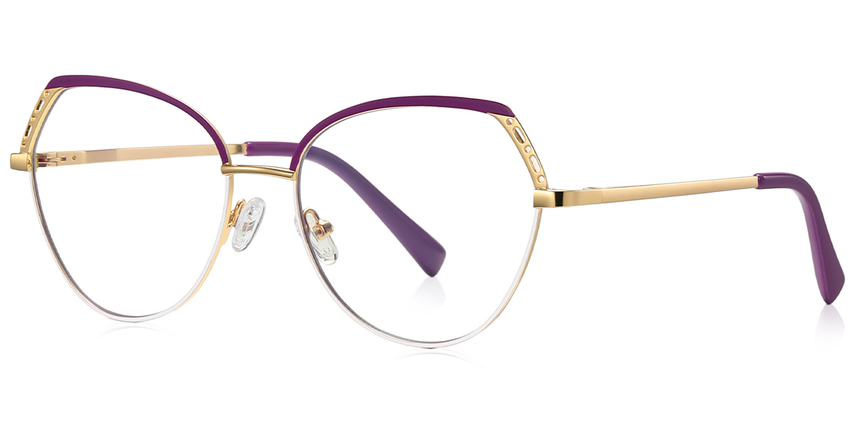 Geometric Reading Glasses pattern-purple