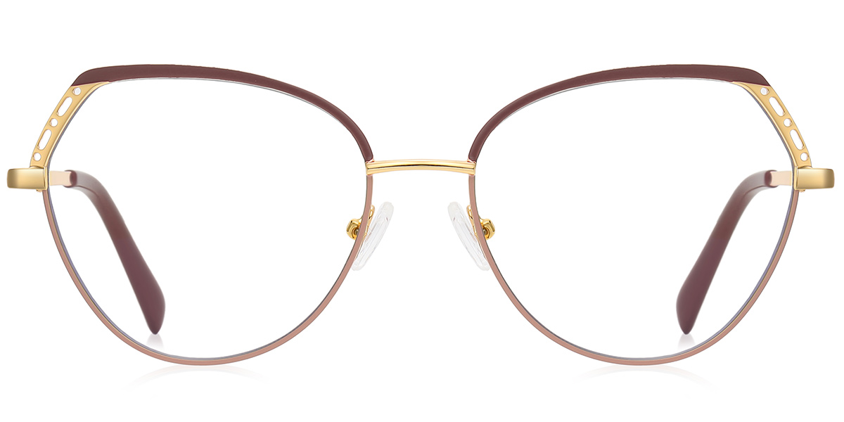 Geometric Reading Glasses pattern-brown