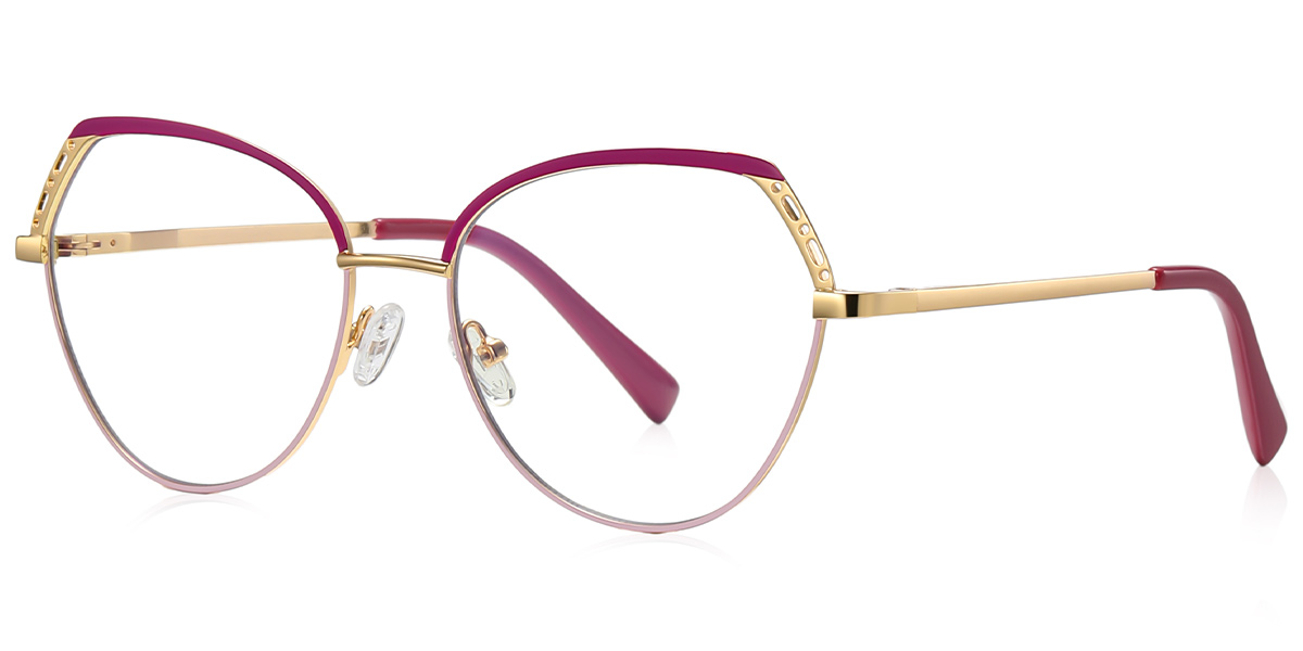 Geometric Reading Glasses pattern-rose