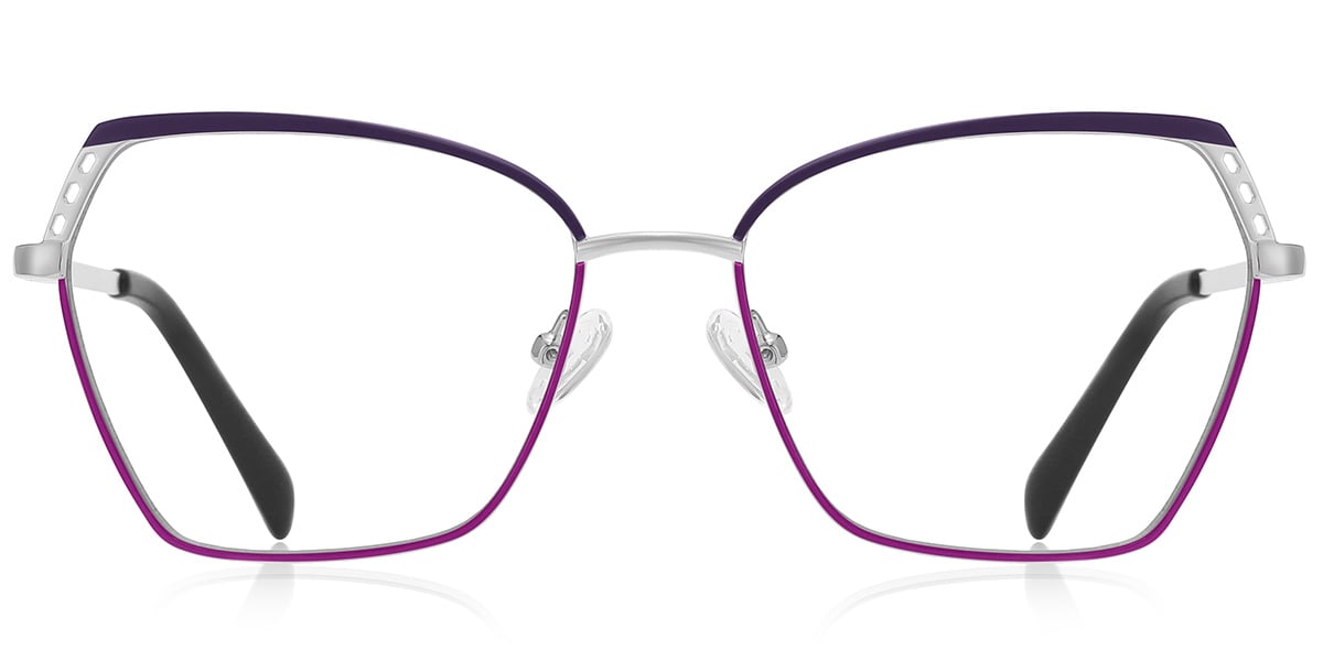 Geometric Reading Glasses pattern-purple