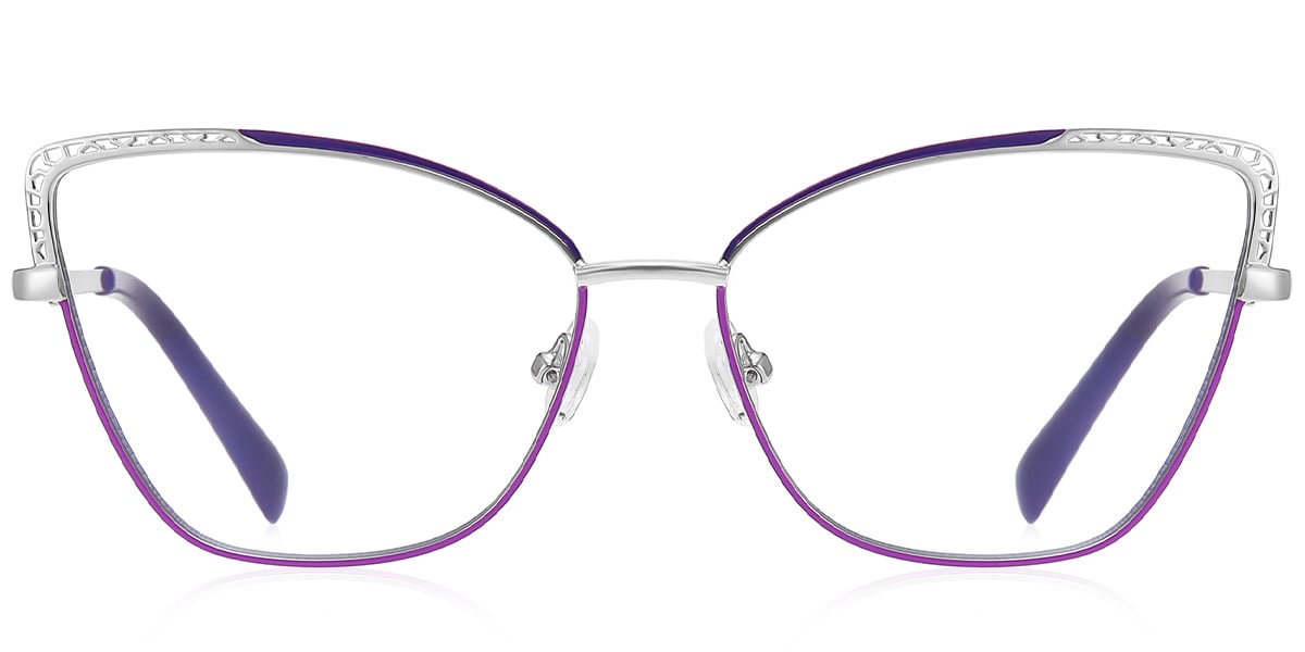 Cat Eye Reading Glasses pattern-purple