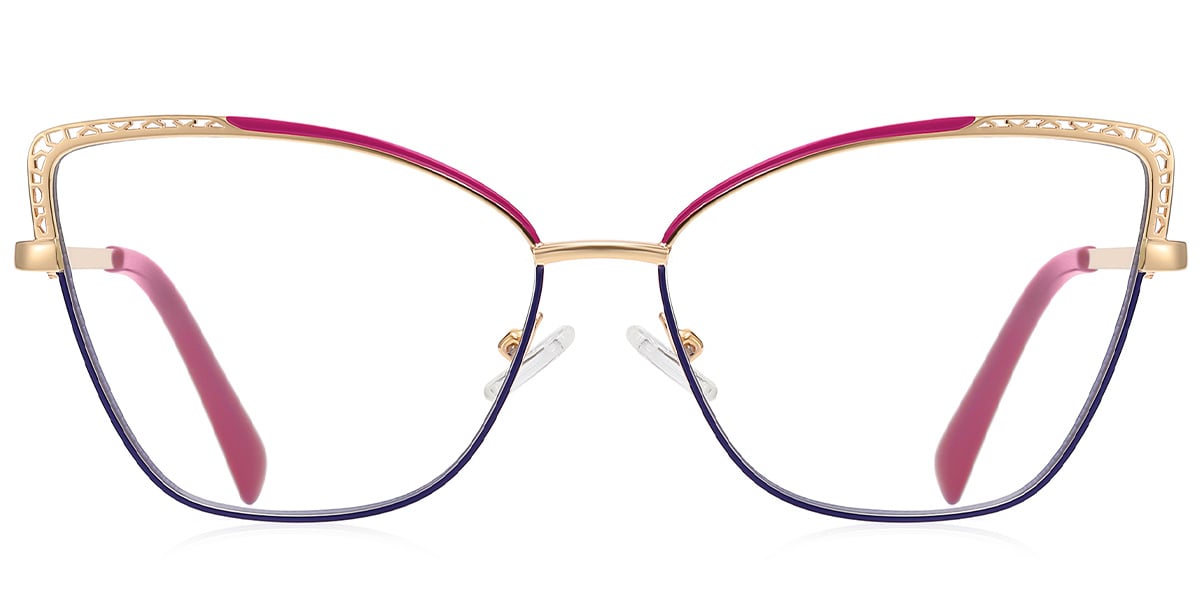 Cat Eye Reading Glasses pattern-rose