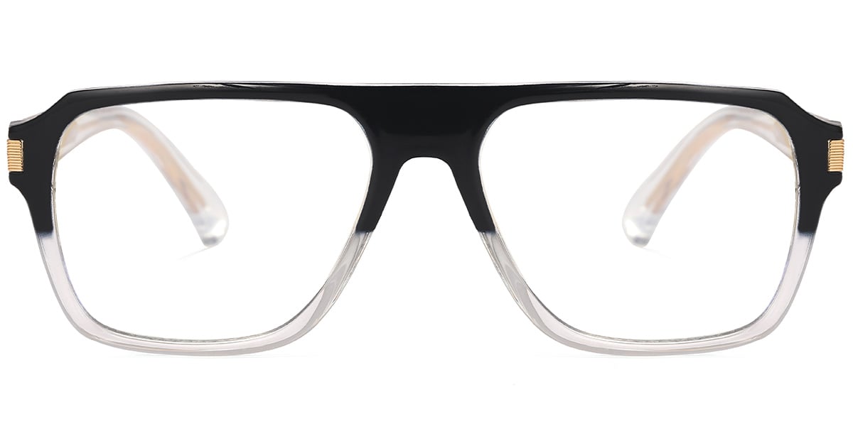 Square Reading Glasses pattern-black