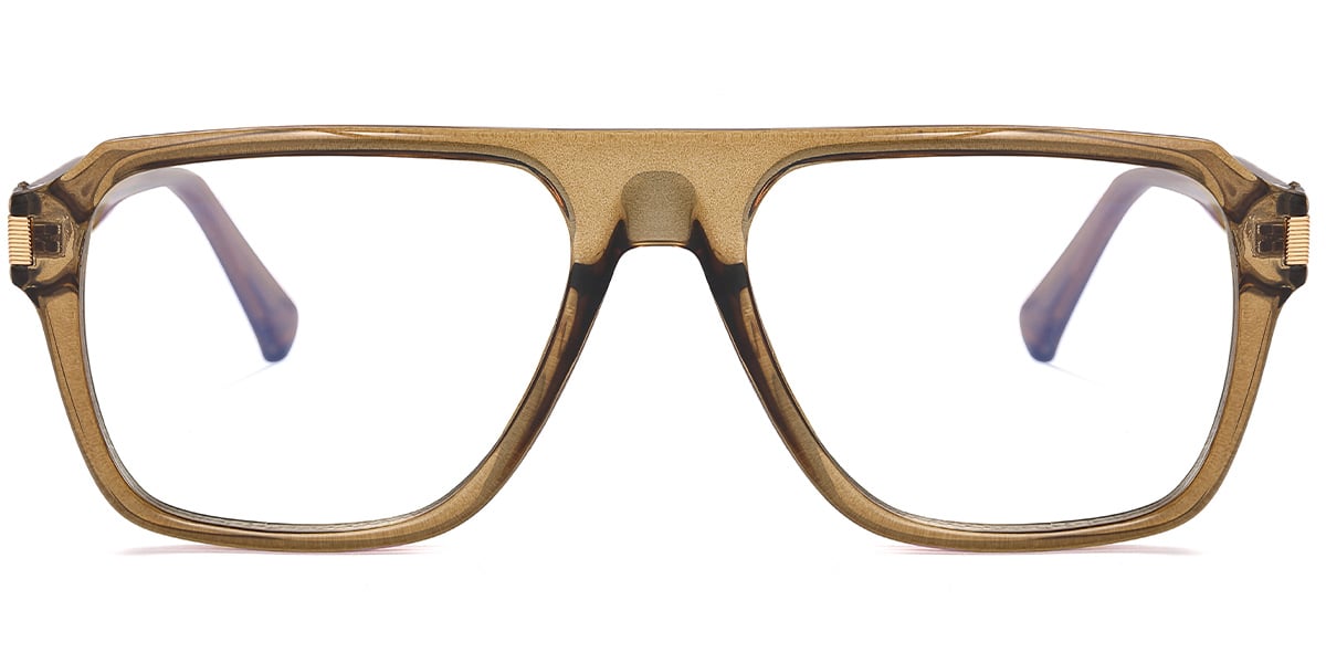 Square Reading Glasses translucent-light_brown