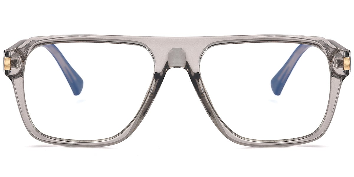 Square Reading Glasses translucent-grey