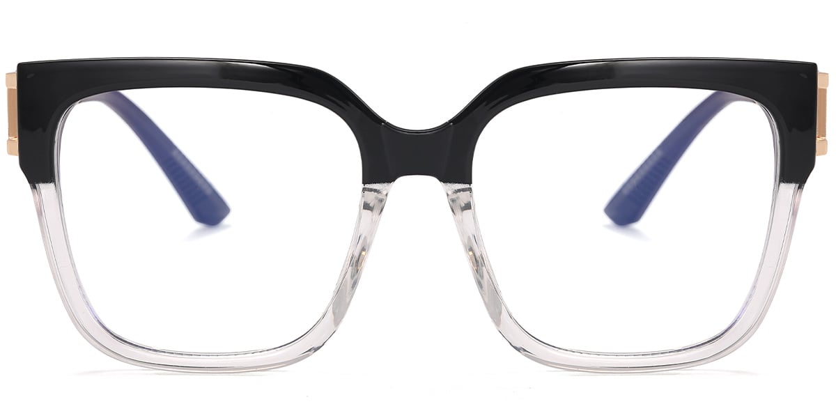 Square Reading Glasses pattern-black