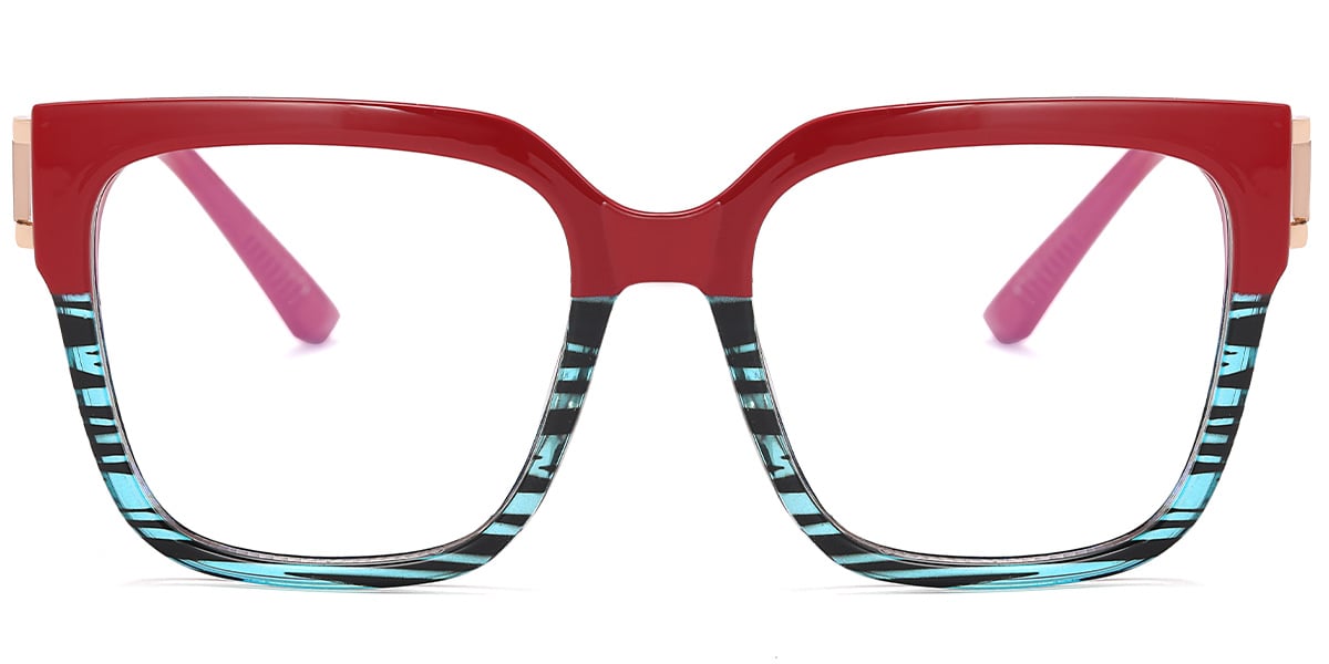 Square Reading Glasses pattern-red