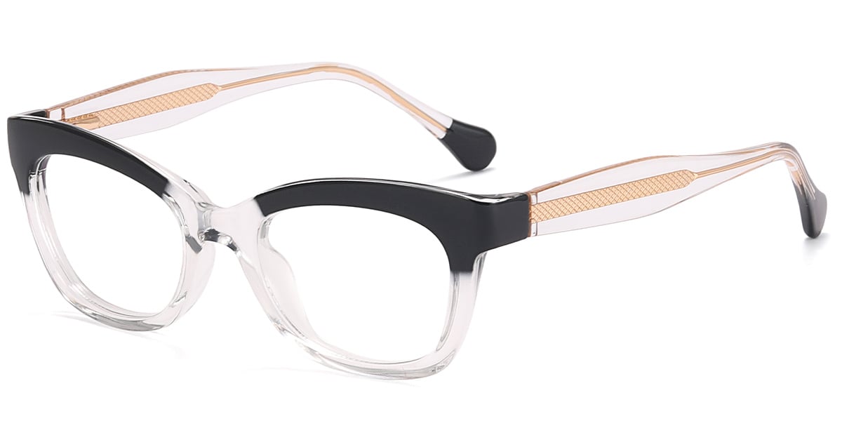 Rectangle Reading Glasses pattern-black