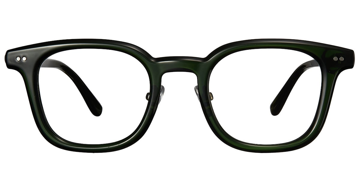 Acetate Square Reading Glasses translucent-green