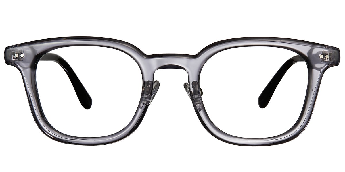 Acetate Square Reading Glasses translucent-grey