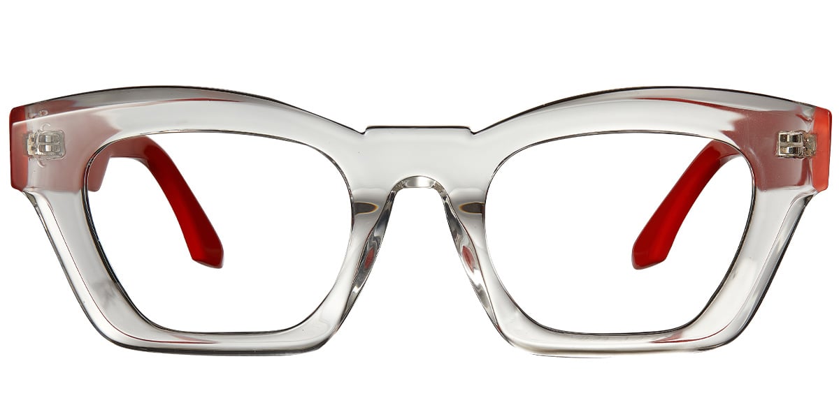 Acetate Square Reading Glasses translucent