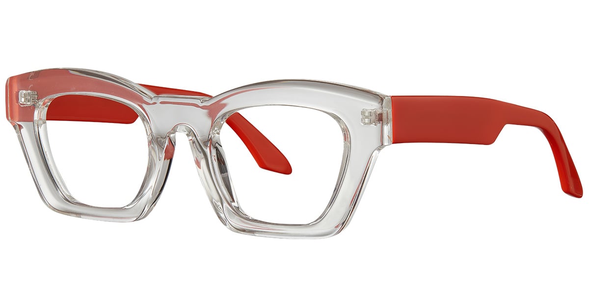 Acetate Square Reading Glasses translucent