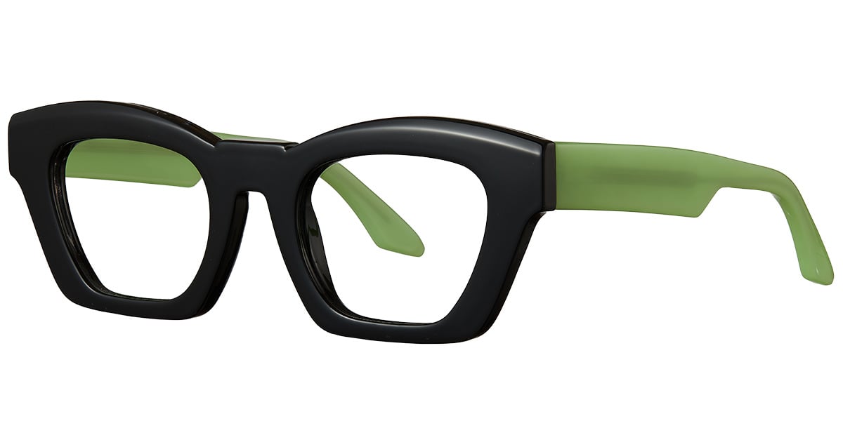 Acetate Square Reading Glasses bright_black