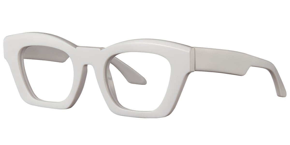 Acetate Square Reading Glasses white