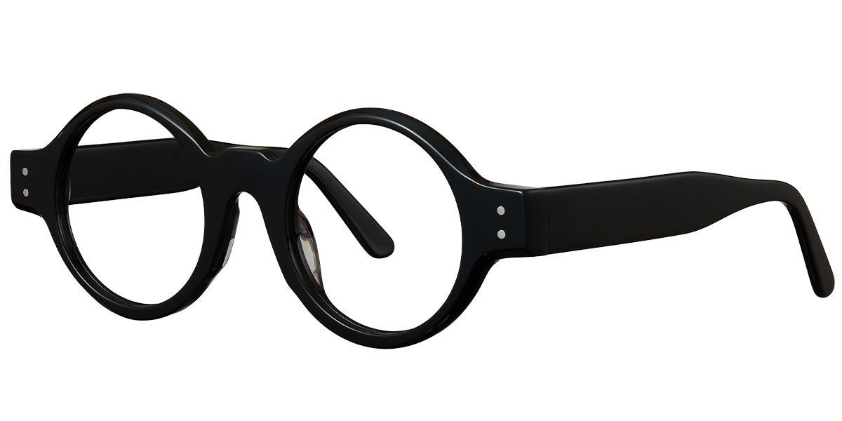 Acetate Round Reading Glasses black