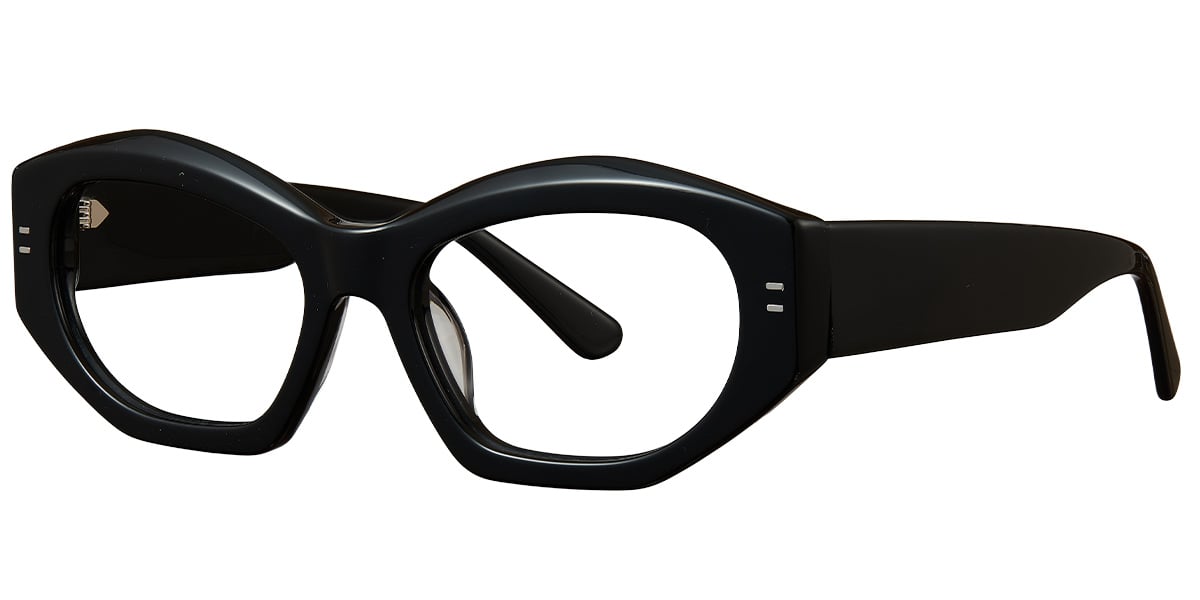 Acetate Geometric Reading Glasses black