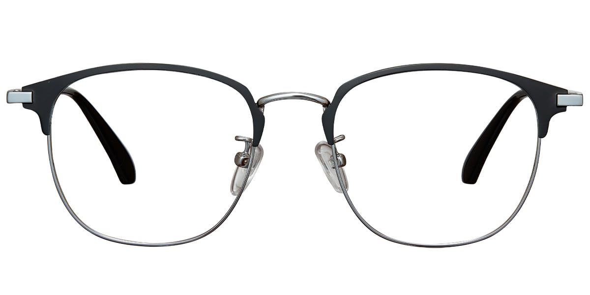 Square Reading Glasses black-silver