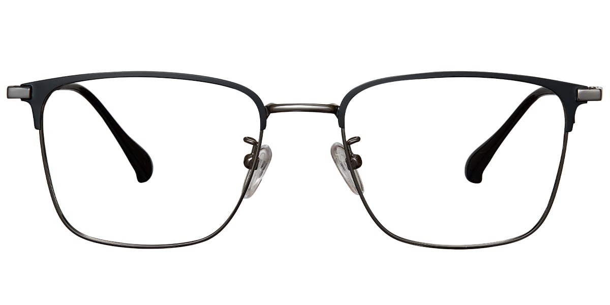 Square Reading Glasses black-gun_metal