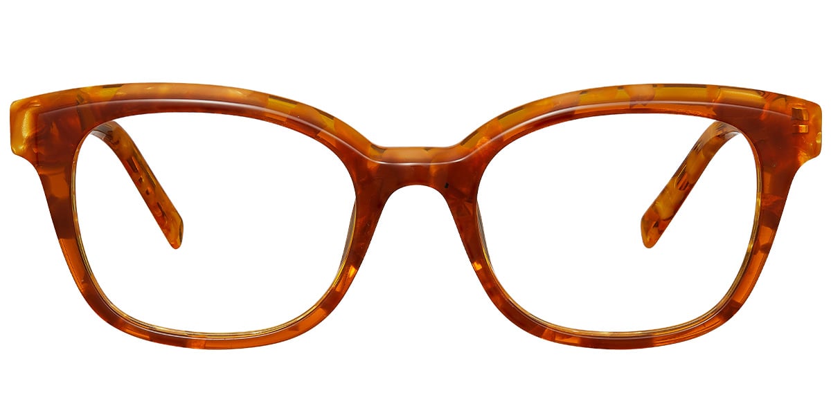 Acetate Square Reading Glasses pattern-yellow