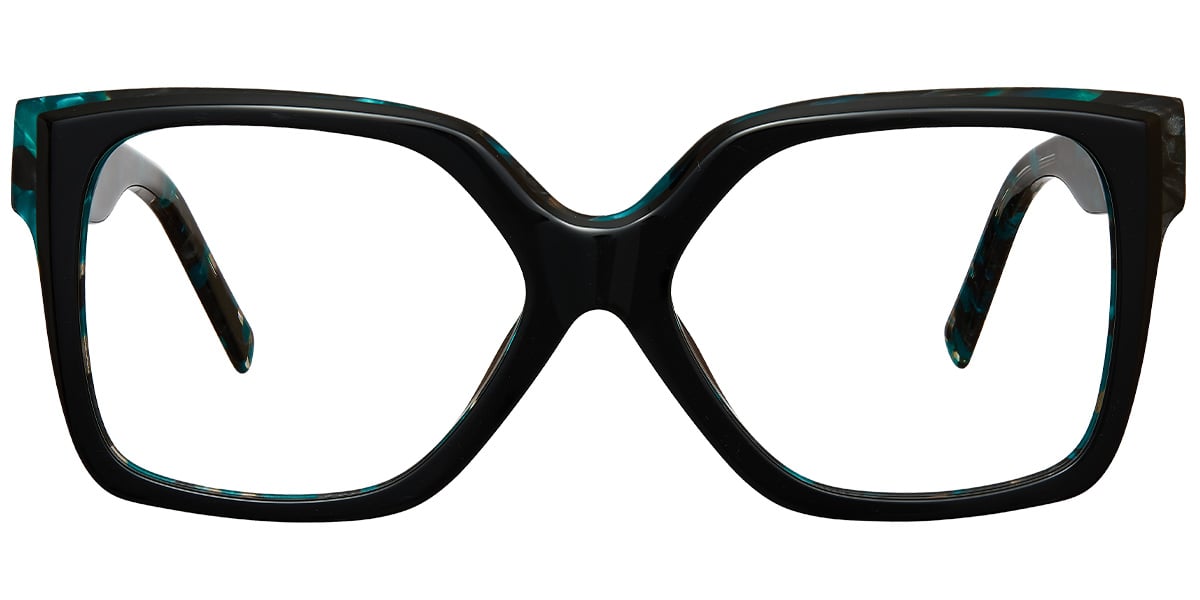 Acetate Square Reading Glasses pattern-green