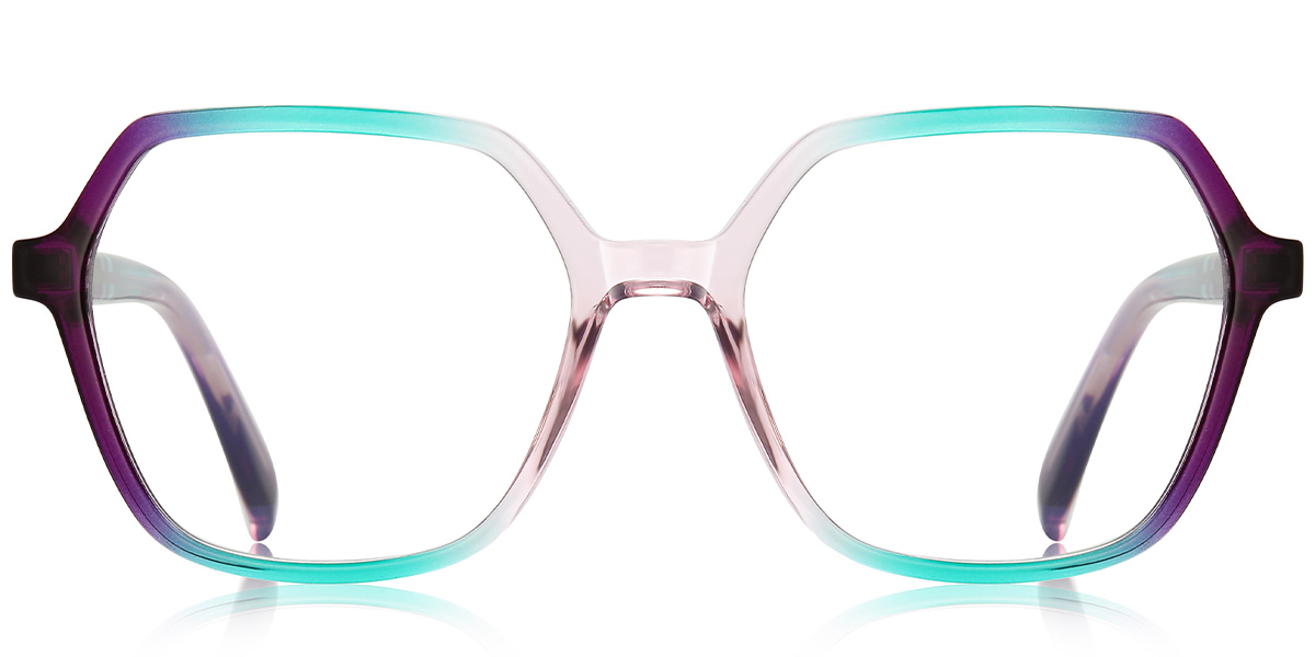 Geometric Reading Glasses gradient_green