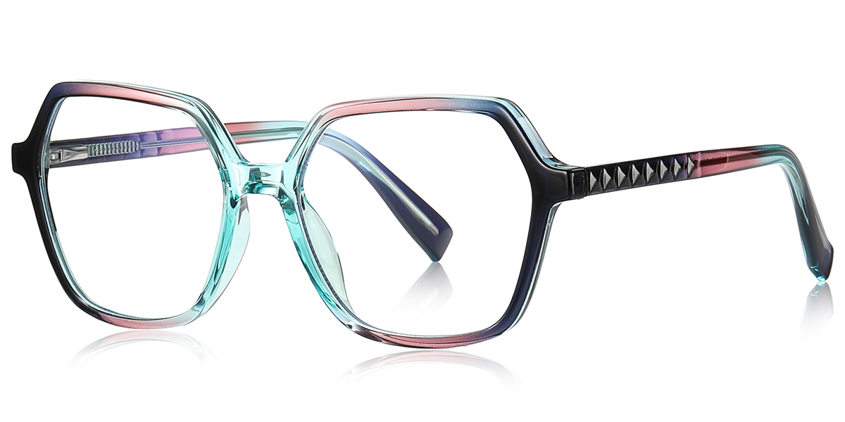 Geometric Reading Glasses gradient_pink