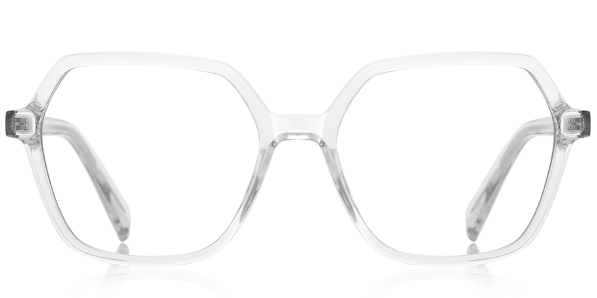 Geometric Reading Glasses translucent