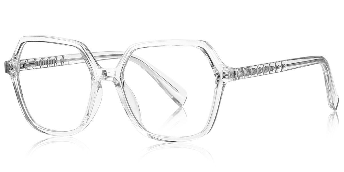 Geometric Reading Glasses translucent