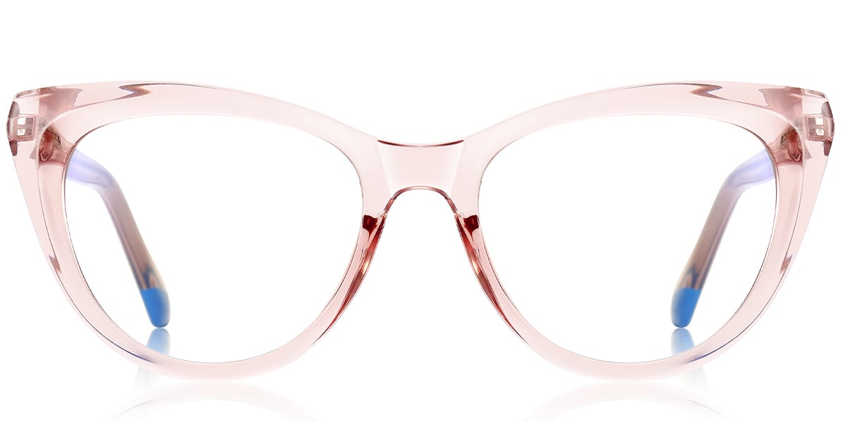 Cat Eye Reading Glasses translucent-pink