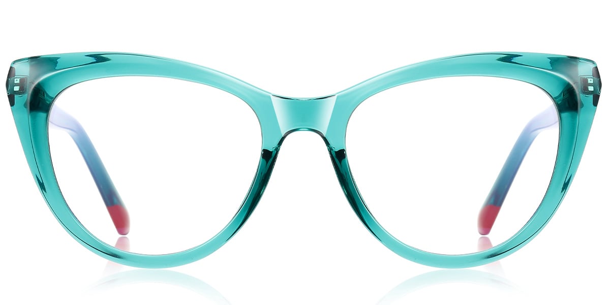 Cat Eye Reading Glasses translucent-green