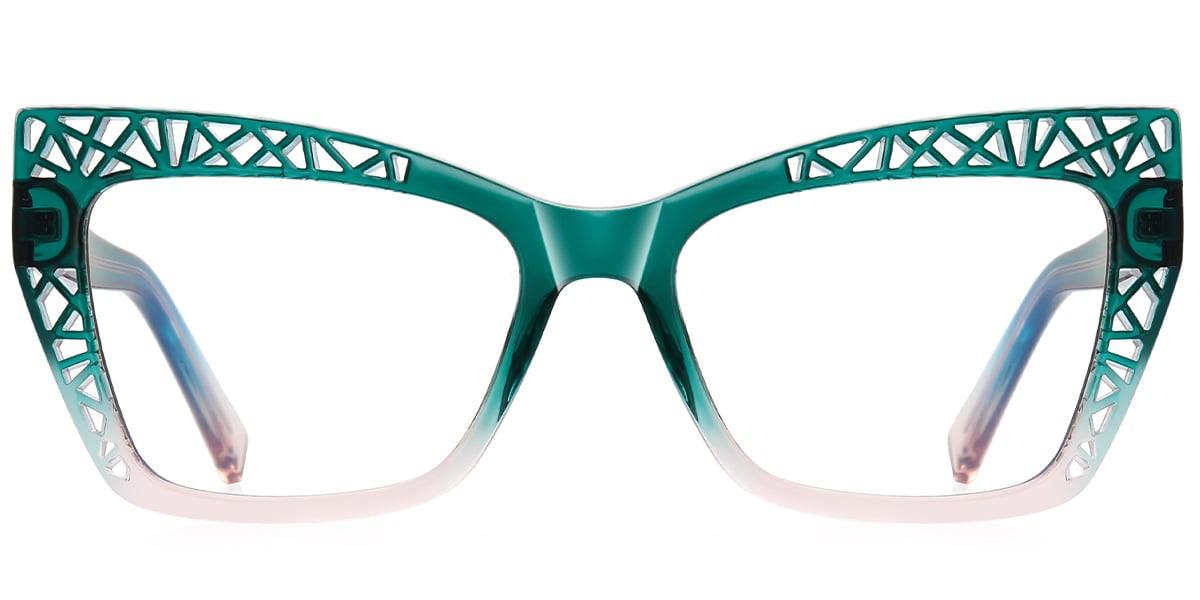 Rectangle Reading Glasses gradient_green