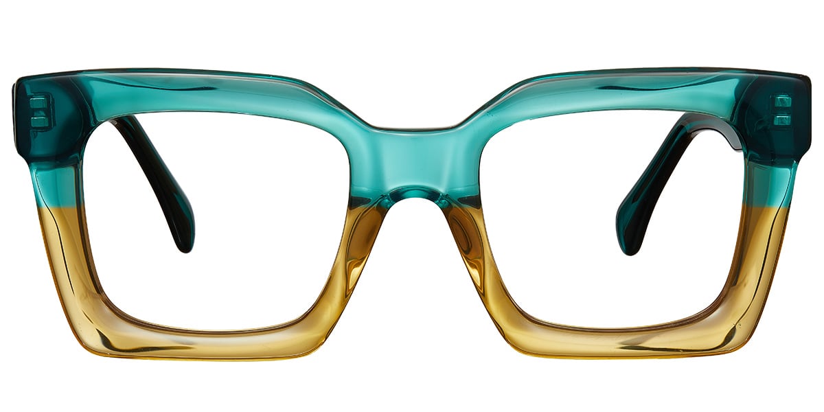 Acetate Square Reading Glasses pattern-green