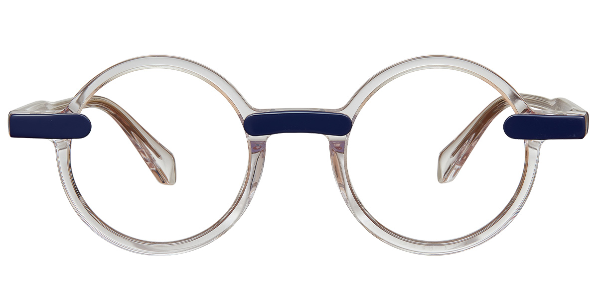 Acetate Round Reading Glasses pattern-translucent