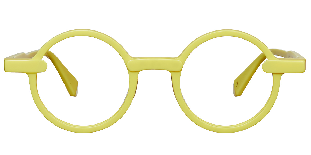 Acetate Round Reading Glasses light_yellow