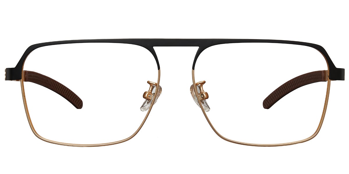 Square Reading Glasses black-gold