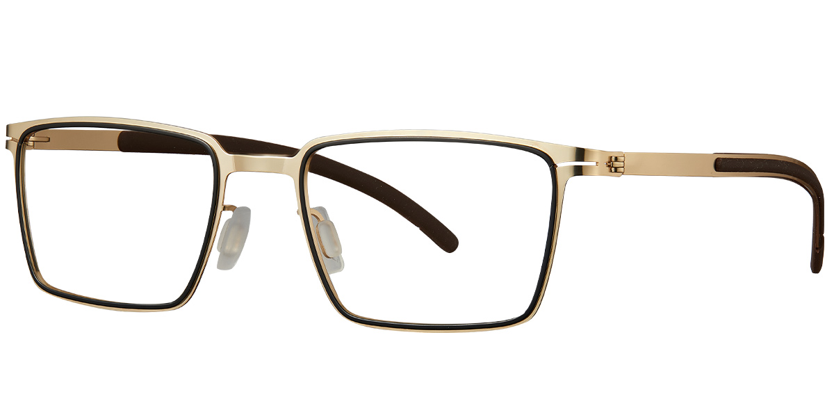 Rectangle Reading Glasses black-gold