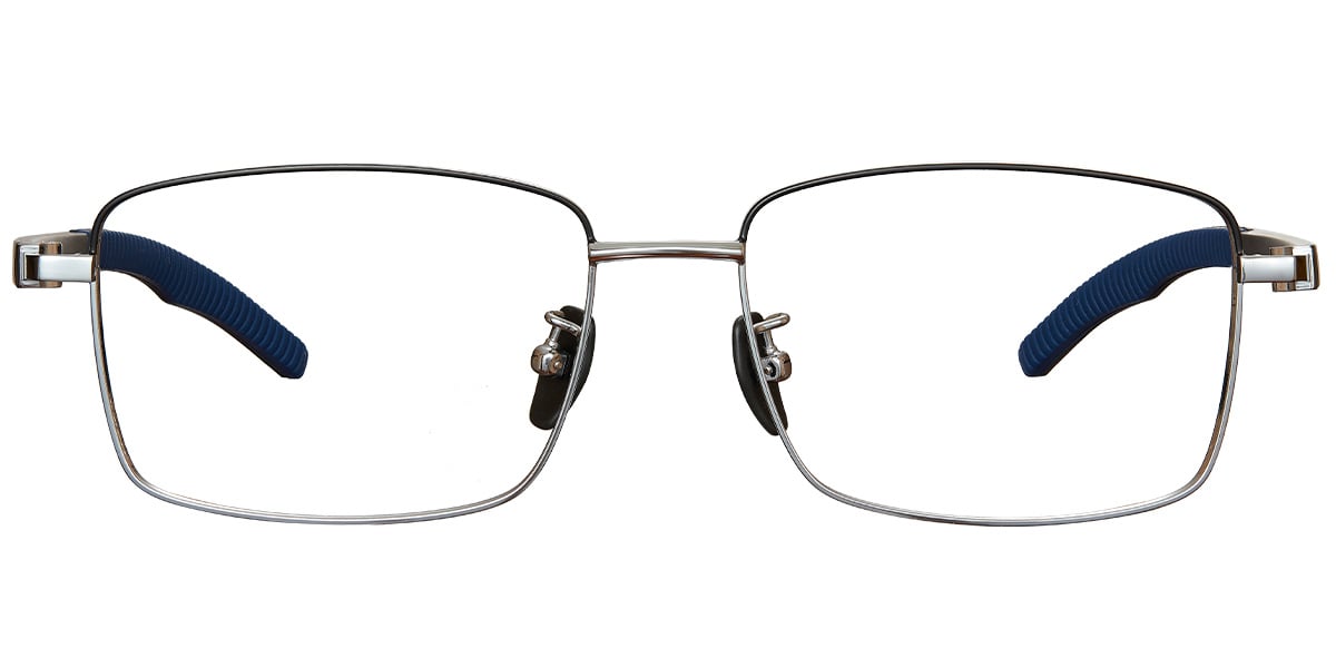 Square Reading Glasses black-silver