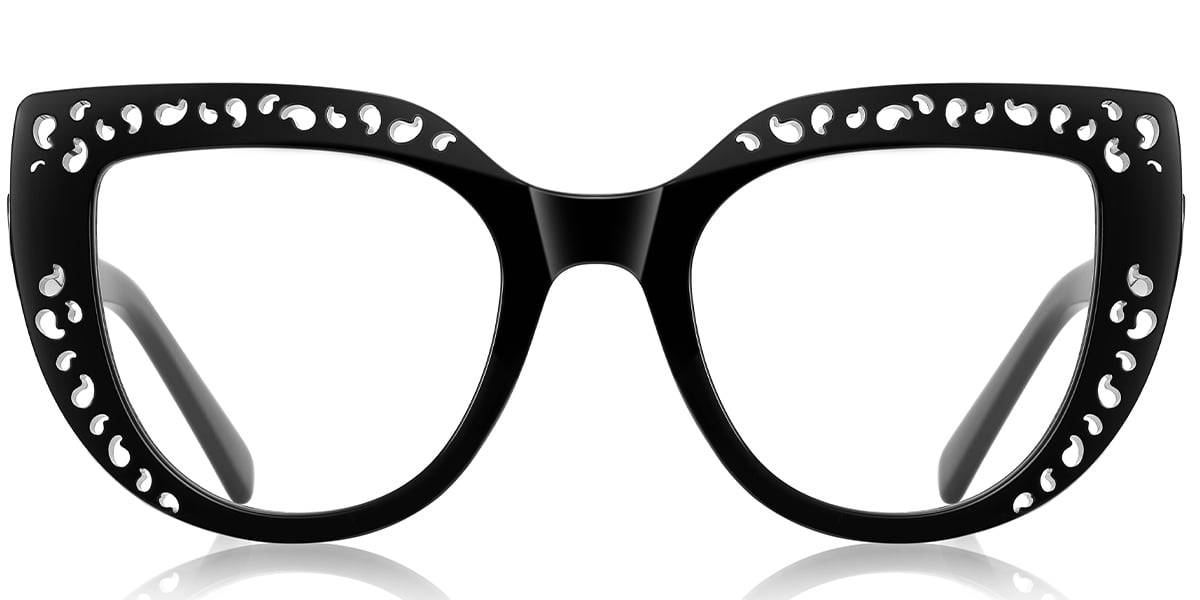 Geometric Reading Glasses pattern-black